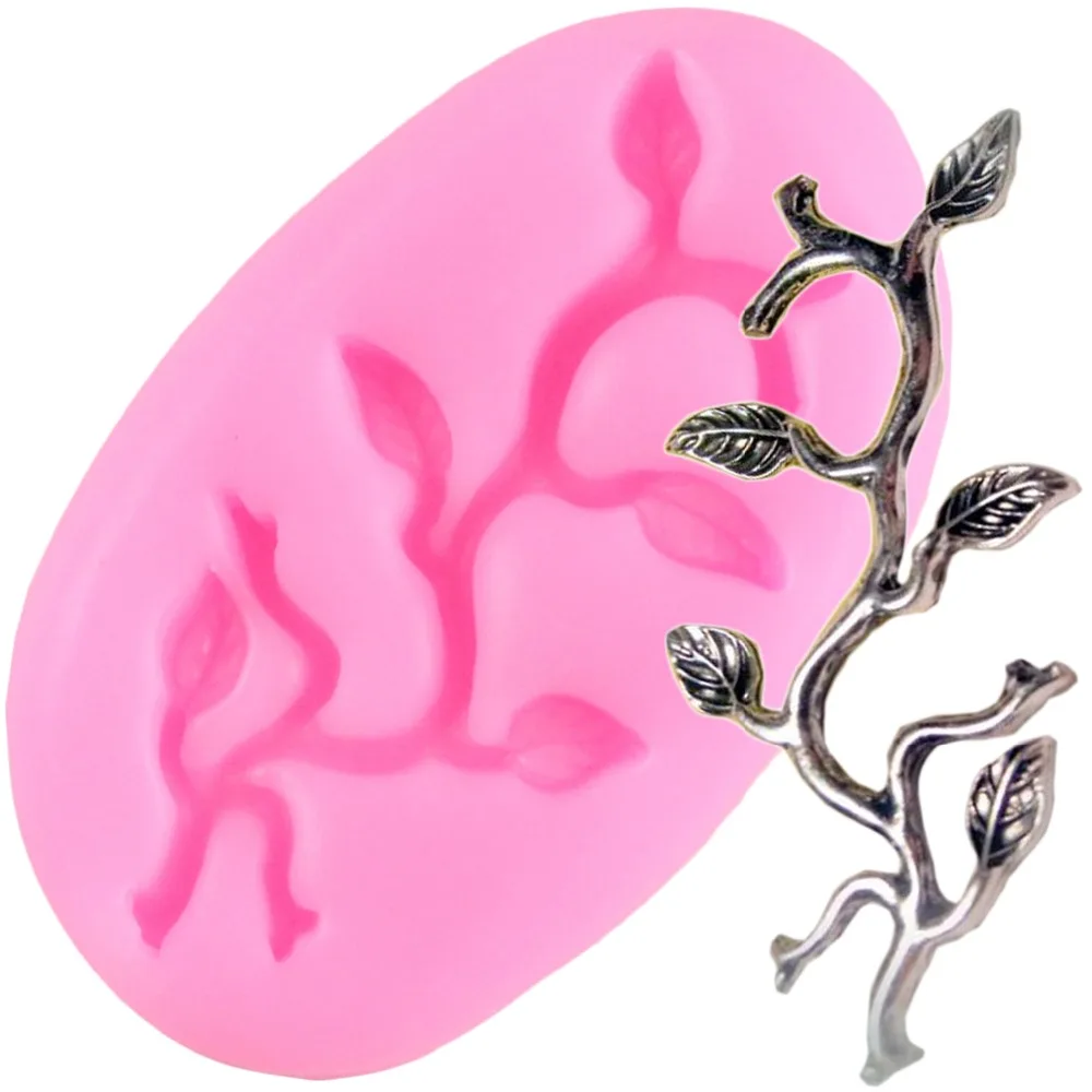 

DIY Tree Branch Border Silicone Mold Sugarcraft Cake Decorating Tools Cupcake Fondant Chocolate Candy Molds Cake Baking Mould