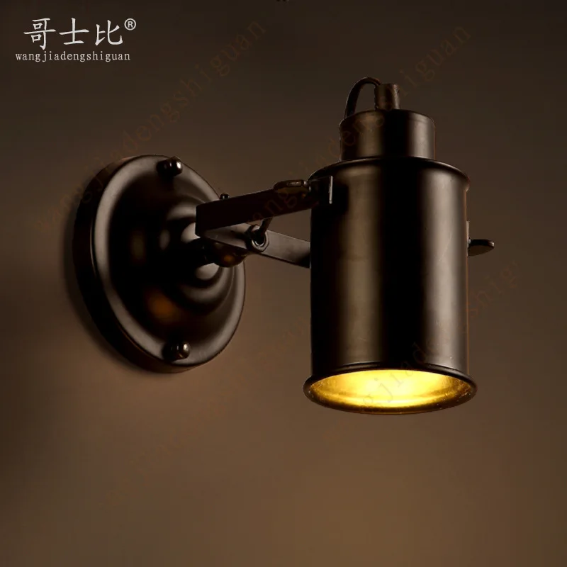 

TUDA LED Wall Lamp Retro Wall Lamp Attic Black Wrought Iron Wall Lamp E27 110V 220V