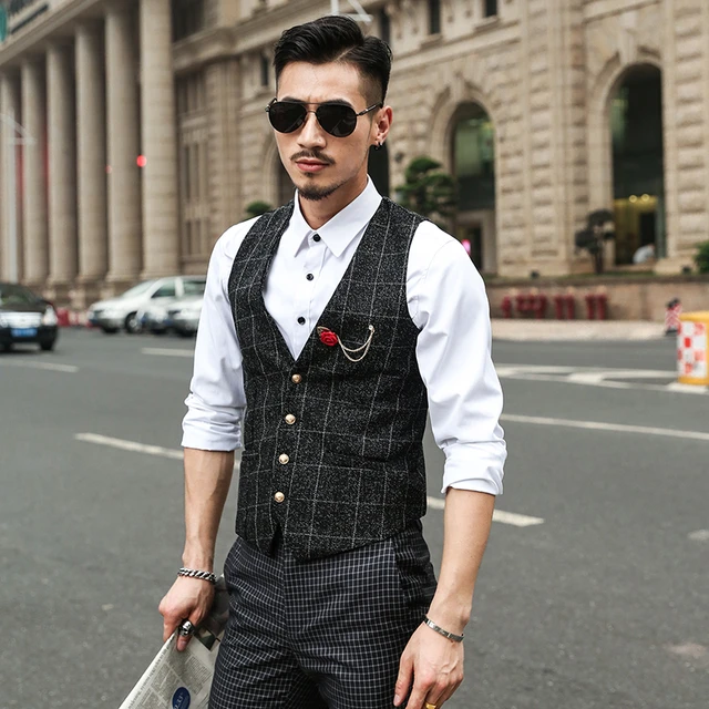 Amazon.com: ZHURGN Suit Vest for Men Slim Fit Waistcoat Casual Business Suit  Vests Sleeveless Jacket Men Wedding Clothing (Color : C, Size :  X-Large(XL)) : Clothing, Shoes & Jewelry