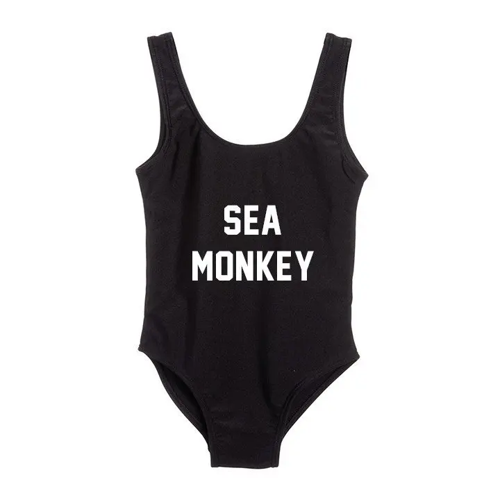 SEA MONKEY 2017 New Summer Sexy Letter Printed Women's One Piece
