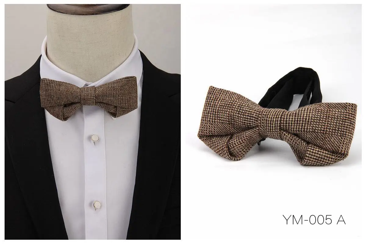 Новая мода галстук прекрасный шерсть Для мужчин галстуки Свадебные Бизнес вечерние элегантный узор бабочка пряжи Gravatas галстук для Для