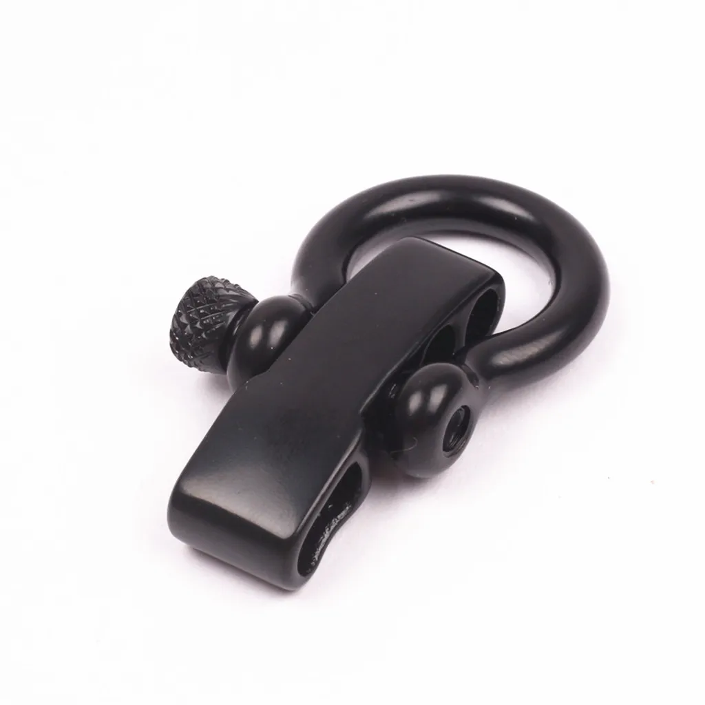 5mm Black Adjustable Stainless Steel Shackle for Paracord Bracelets for Outdoor Sports Camping Hiking 