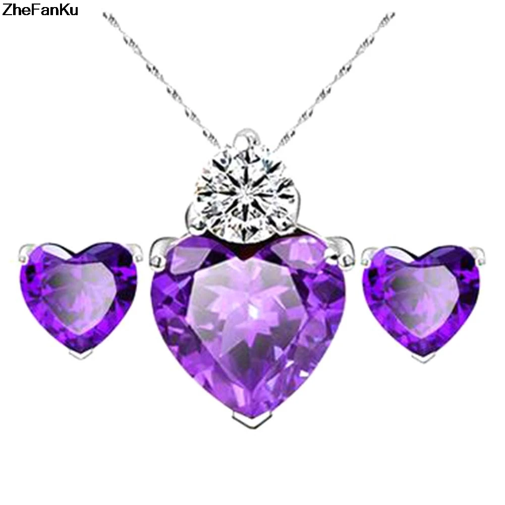 Buy 2pcs Elegant Cubic Zircon Wedding Jewelry Sets