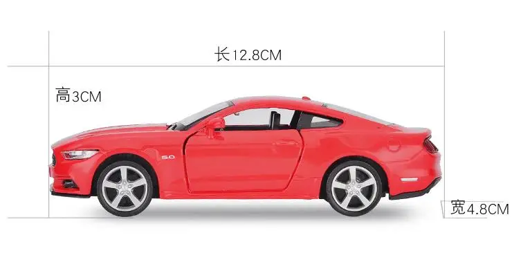 Ford Mustang GT, модель автомобиля из 1:36 сплава, литые под давлением металлические игрушки, детские развивающие игрушки