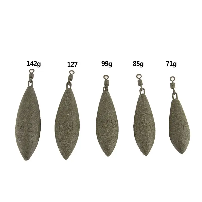 

Fishing Sinker Lead Weight Oval Shape Weights Swivel Tackle Carp Leads Accessories 71g/85g/99g/127g/142g