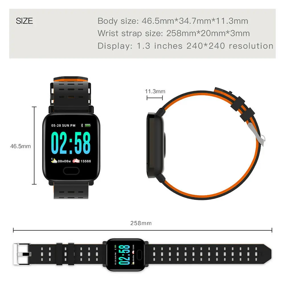 Многофункциональные Смарт-часы для фитнеса трекер активности для мужчин и женщин дети Fitbit Android iOS Пульс для спорта