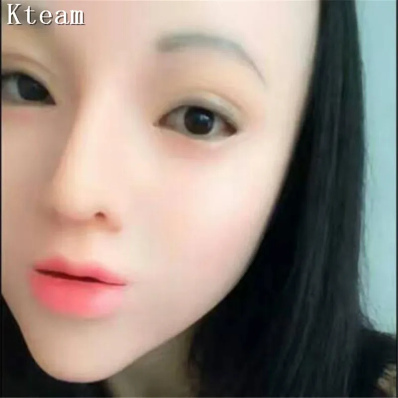 

Top Grade soft Latex Man Human Mask crossdress female mask realistic silicone party mask Women Cosplay Face Mask For Dress up