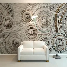 Custom wallpaper bohemian circle simple modern background wall - decorative waterproof material Custom wallpaper bohemian circle simple modern background wall - decorative waterproof material