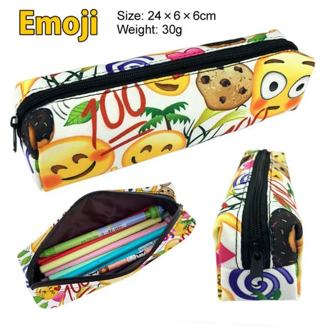 3 Styles Emoji Pencil Case Pen Pag School Supplies Stationery Kawaii ...