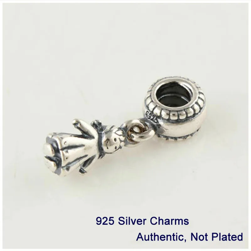 

Fits Charm Bracelets Girl Dangle Charm Authentic 925 Sterling Silver Beads for Jewely making free shipping PW0160