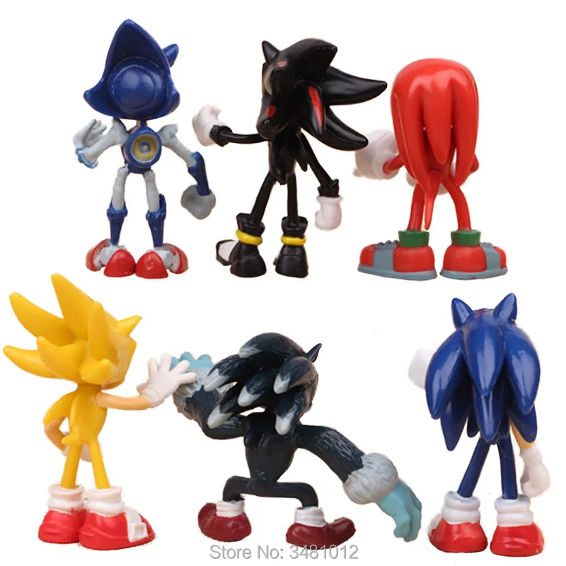 Sonic World Adventure Metal Sonic Werehog хвосты ПВХ Фигурки Shadow Knuckles X аниме кукольная Статуэтка для детей набор игрушек