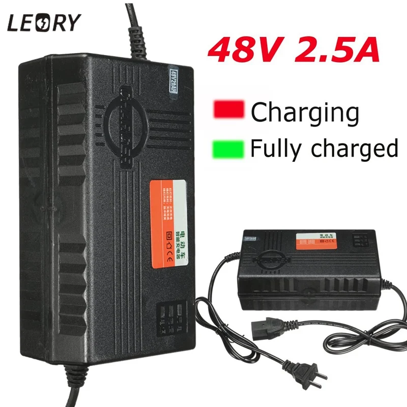 LEORY 48V 2.5A Electric Scooter Battery Charger Panterra PC Plug For