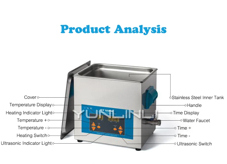 Ультразвуковая Чистящая машина цифровой нагревательный лабораторный контейнер обезжиривание и ржавчина ультразвуковое стиральная