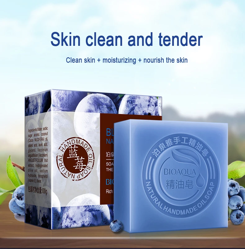 Clareamento da Pele Removedor de Cravo Cuidados com a Pele do Banho Lueberry Sabonete Artesanal Sabão Tratamento Acne Lavagem Facial 3 Pçs 3 lavagem facial cuidados com a pele do banho