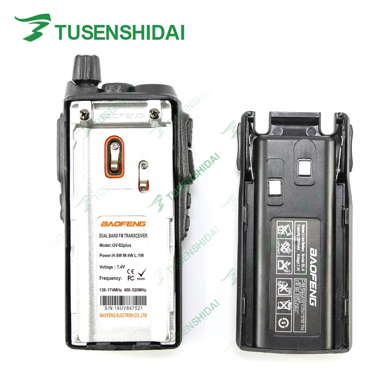 8W Max Long Range Two Way Radio Scanner Transmit Police Fire Rescue Dual Band Ham Walkie Talkie UV-82HX