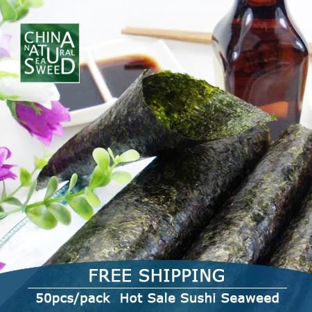 

Free Shipping! Wholesale high quality seaweed nori for sushi seaweed 50pcs/pack 2016 nori sushi seaweed,Dried Laver Seaweed