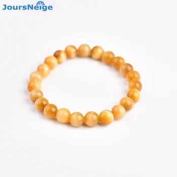 

Dropshipping Gold Tiger eye Natural Stone Bracelets Round Beads Energy Stone Bracelets for Men Women Lovers Luck Crystal Jewelry