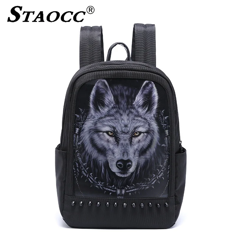 

Unisex 3D Animal Print Backpack Women Mochila School backpack Laptop Bag Waterproof Oxford Men Casual Travel Bagpack Sac A Dos