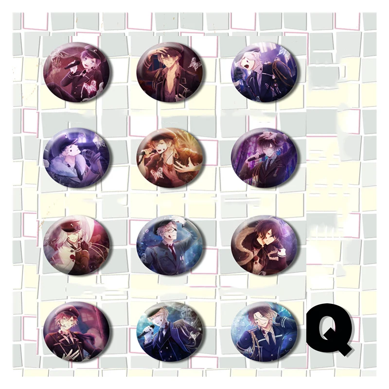 10 шт./компл. 2,6 дюймов значок аниме DIABOLIK LOVERS аниме аято Сакамаки Kanato Laito Shu ouma Reiji Subaru брошь для кимоно значок любителей аниме