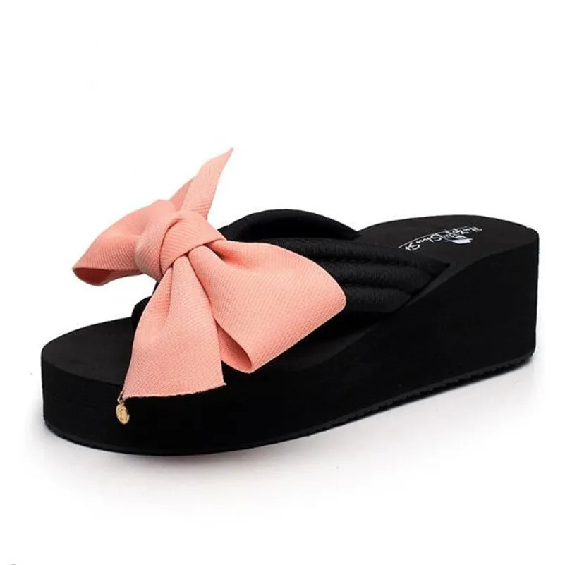 bow flip flop sandals