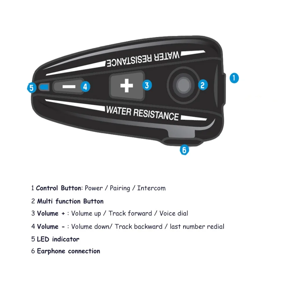

2pc D2 motorcycle helmet intercom Bluetooth 3.0 headset automatically answers FM 500 meters waterproof motorcycle walkie talkie