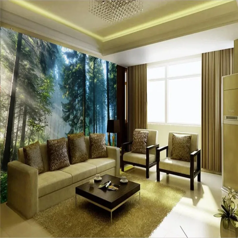 Custom 3d wallpaper forest landscape background wall - large high-grade wall cloth manufacturers wholesale Custom 3d wallpaper forest landscape background wall - large high-grade wall cloth manufacturers wholesale