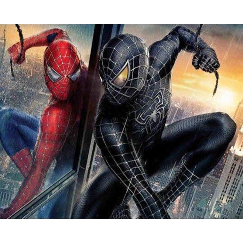 Diy 5d алмазная картина два Spidemen Алмазная мозаика стежка вышивка узор ручной работы