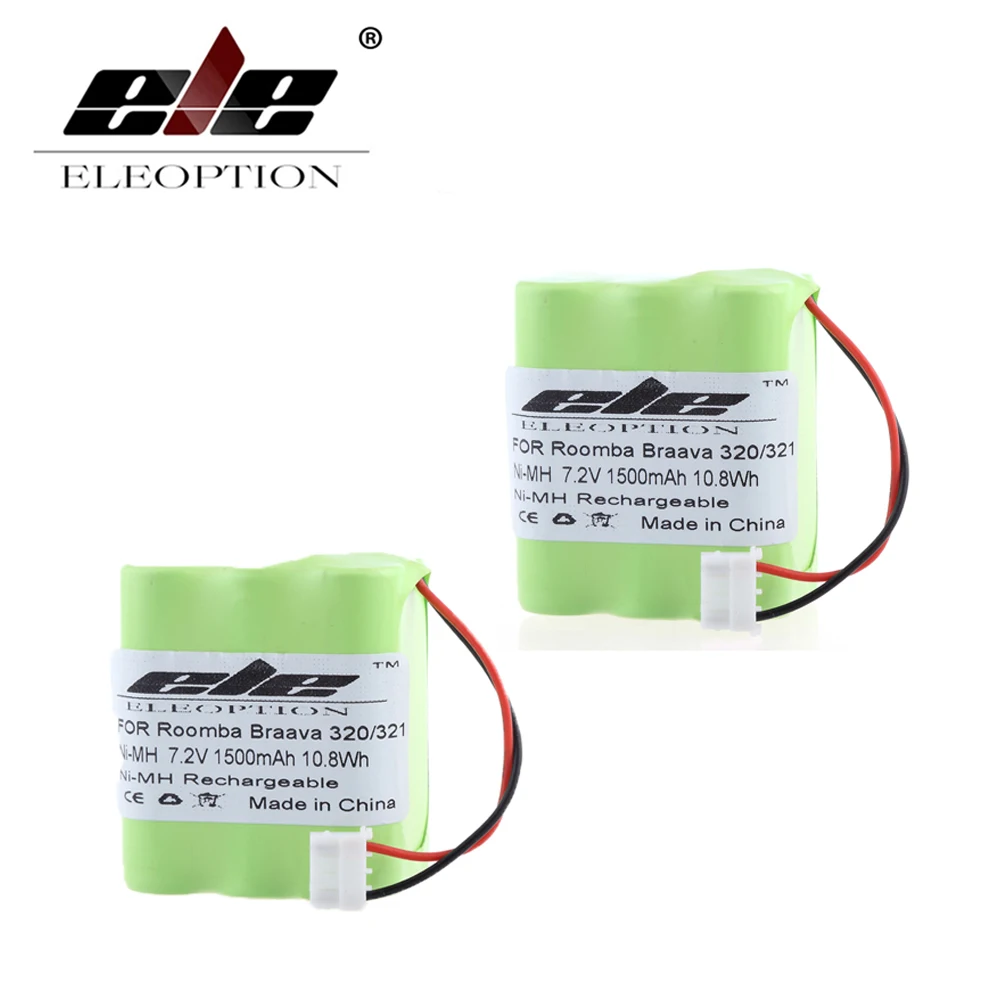 

ELEOPTION 2PCS Rechargeable Vacuum Cleaner Battery for iRobot Braava 320 321 & Mint 4200 4205 Floor Cleaner Robot 4408927