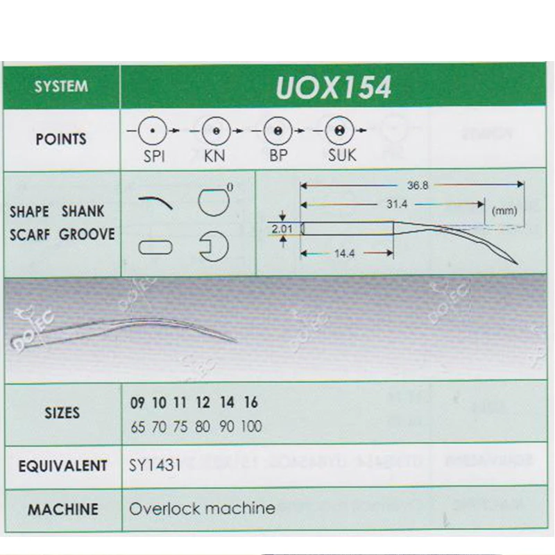 Швейные иглы Dotec UOX154 SY1431 для оверлока 10 шт./партия бесплатная доставка | Дом и сад