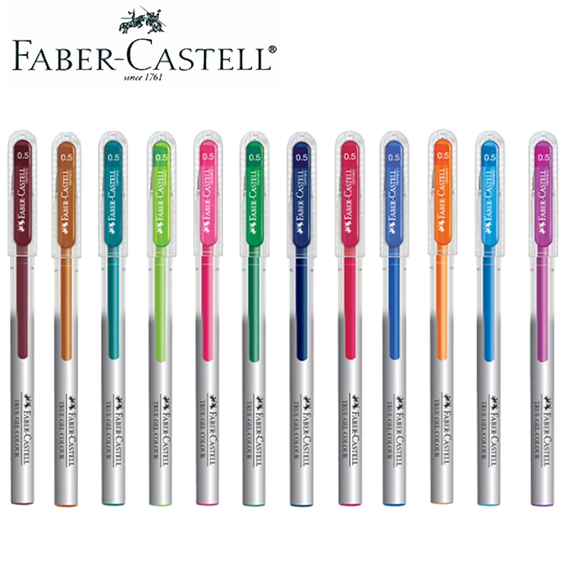 

Faber Castell True Gel COLOUR 12 Color Water-Based Pen Neutral Pen 0.5mm Set Sketch For Art Students