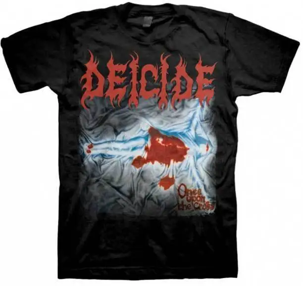 DEICIDE-Once Upon крест крышка-футболка S-M-L-XL-2XL Фирменная Новинка официальный смешная