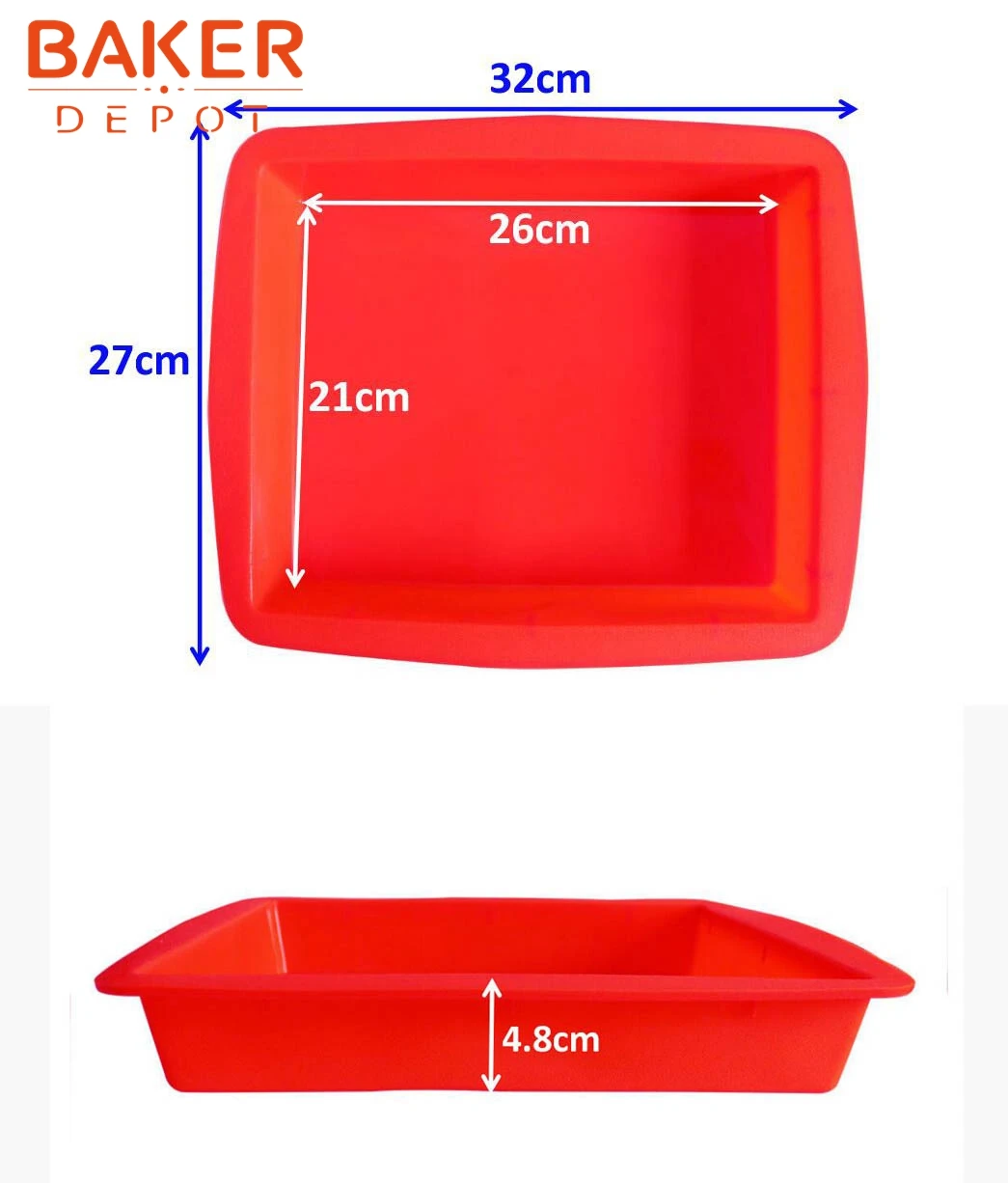 Поставка большая прямоугольная силиконовая форма для выпечки торта Форма для выпечки хлеба FDA качество CDSM-142