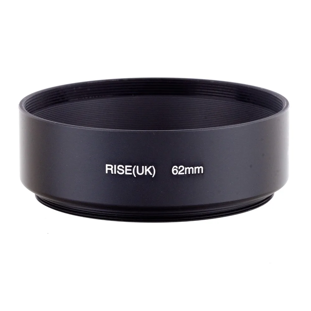 62mm Standard Metal Lens lenses Hood Black for Digital Canon Nikon Sony