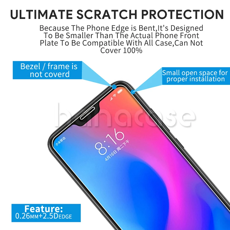 50 шт. 2.5D Защита класса премиум из закаленного стекла для Xiaomi Redmi 7 6 Pro 5 Plus 5A закаленное защитное стекло с акриловой коробкой