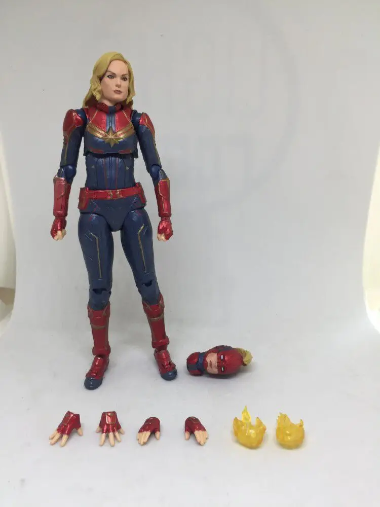 Marvel Мстители Figuarts Капитан Marvel ПВХ фигурка Коллекционная модель игрушки супергерой подарок на день рождения