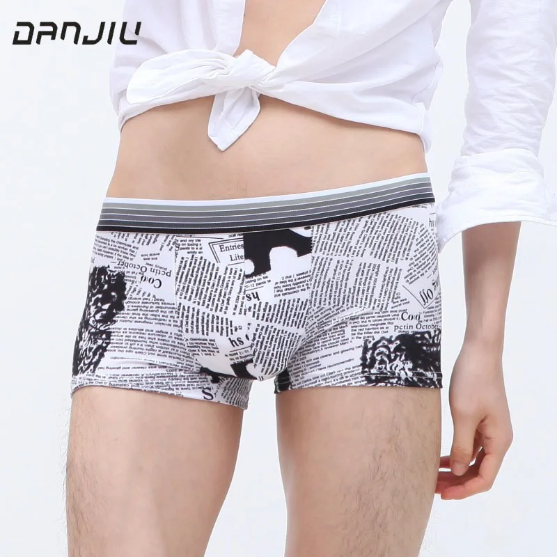 Mens Underwear Gradient Color Skull Boys Boxer Brief