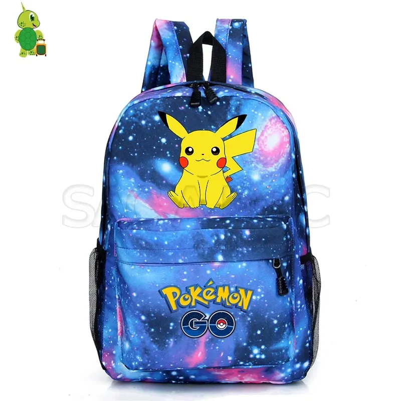 24 Pokemon Go Pikach Галактическое пространство рюкзак для подростков школьные ранцы Для женщин Для мужчин Повседневное Путешествия Рюкзак Для Ноутбука милый Иви Детский рюкзак для книг - Цвет: 24