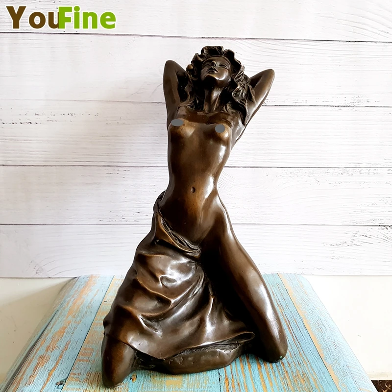 

Bronze European Female Character Sculpture Bedroom Bedside Decoration Famous Sculpture Art Collection