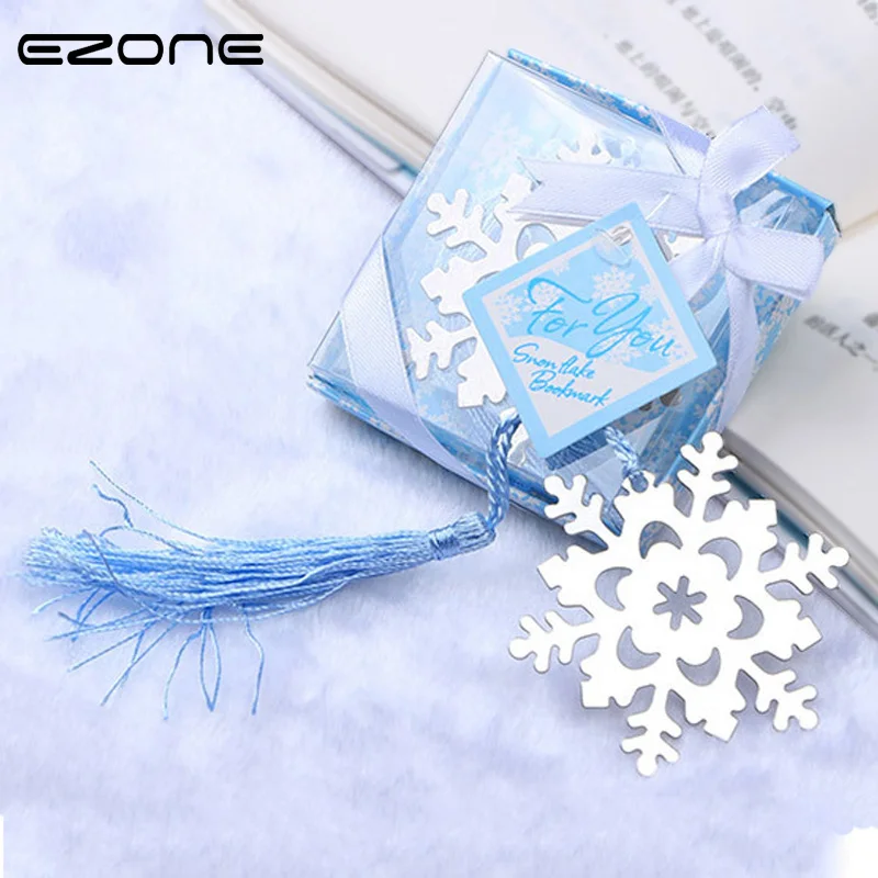 

EZONE 1PC Kawaii Butterfly Love Snowflake Shape Bookmark Small Gift For Child Friend Family Book Page Mark With Gift Box Supply