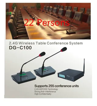 

Top Quality Original Takstar DG-C100 22 persons Table Conference Microphone System 2.4G Digital Wireless Conference System