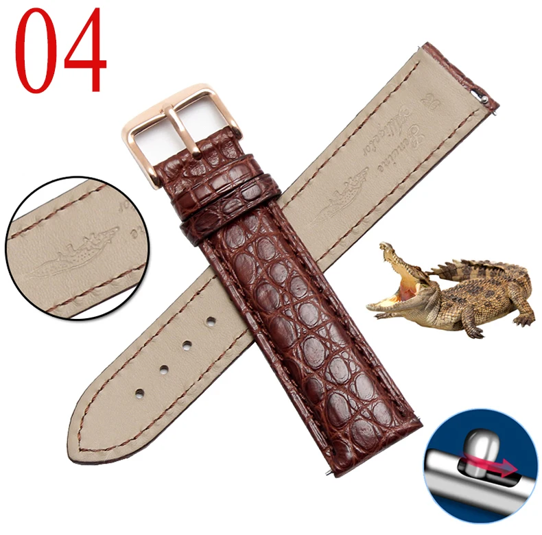Высококачественные Ремешки для наручных часов с узором «крокодиловая кожа» на высоком каблуке 16 мм 18 мм/20 мм/22 мм для samsung S2 S3/Ticwatch 2 smart watch браслет