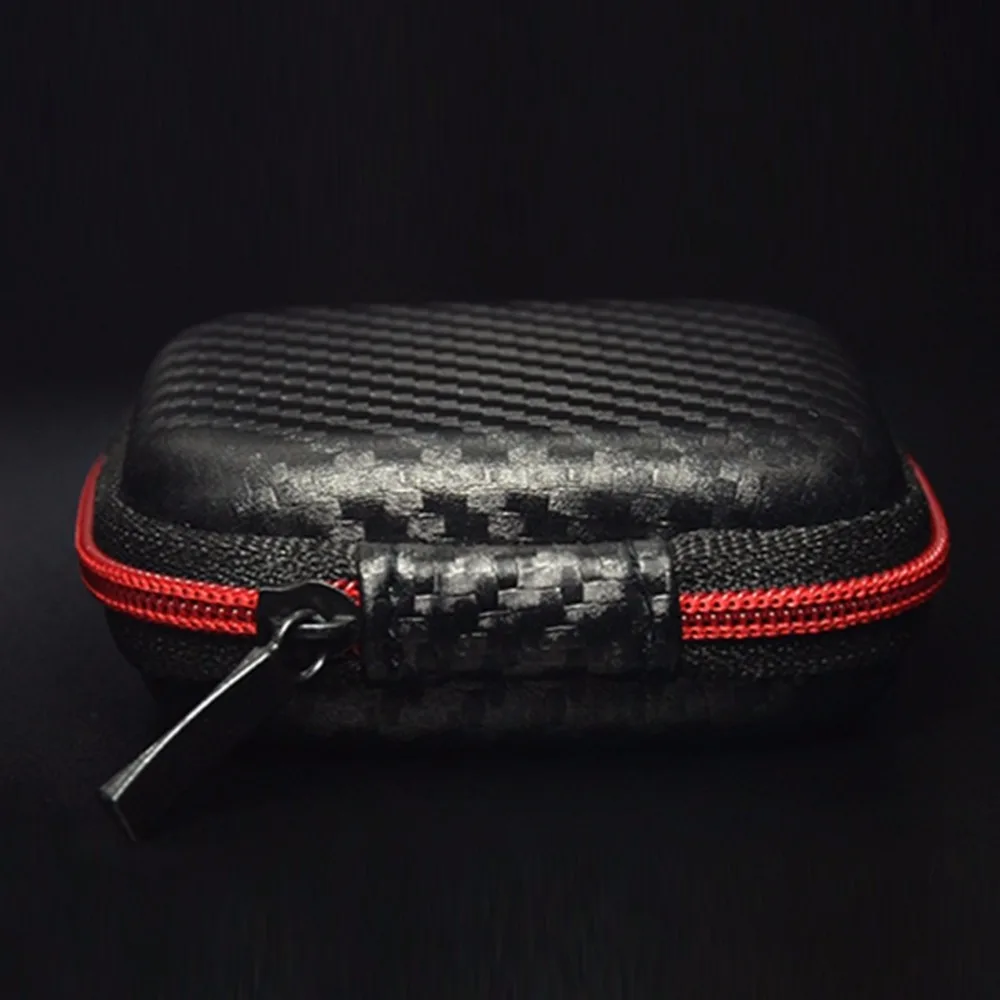 HANGRUI Earphone Case Portable Storage Case Headphone Accessories Fiber Zipper Earbuds Bag Cable Box SD Card Hard box Carry Bags (7)