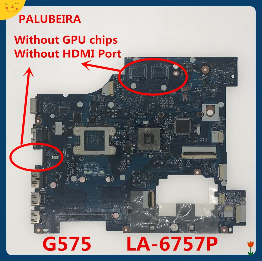 Флюоресцентная материнская плата для Lenovo G575 PAWGD LA 6757P Rev: 1 0 встроенный процессор 2
