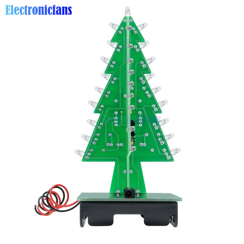 3D Рождественская елка "сделай сам" Наборы 7 цветов светильник вспышки светодиодный цепи Новогодние ёлки светодиодный