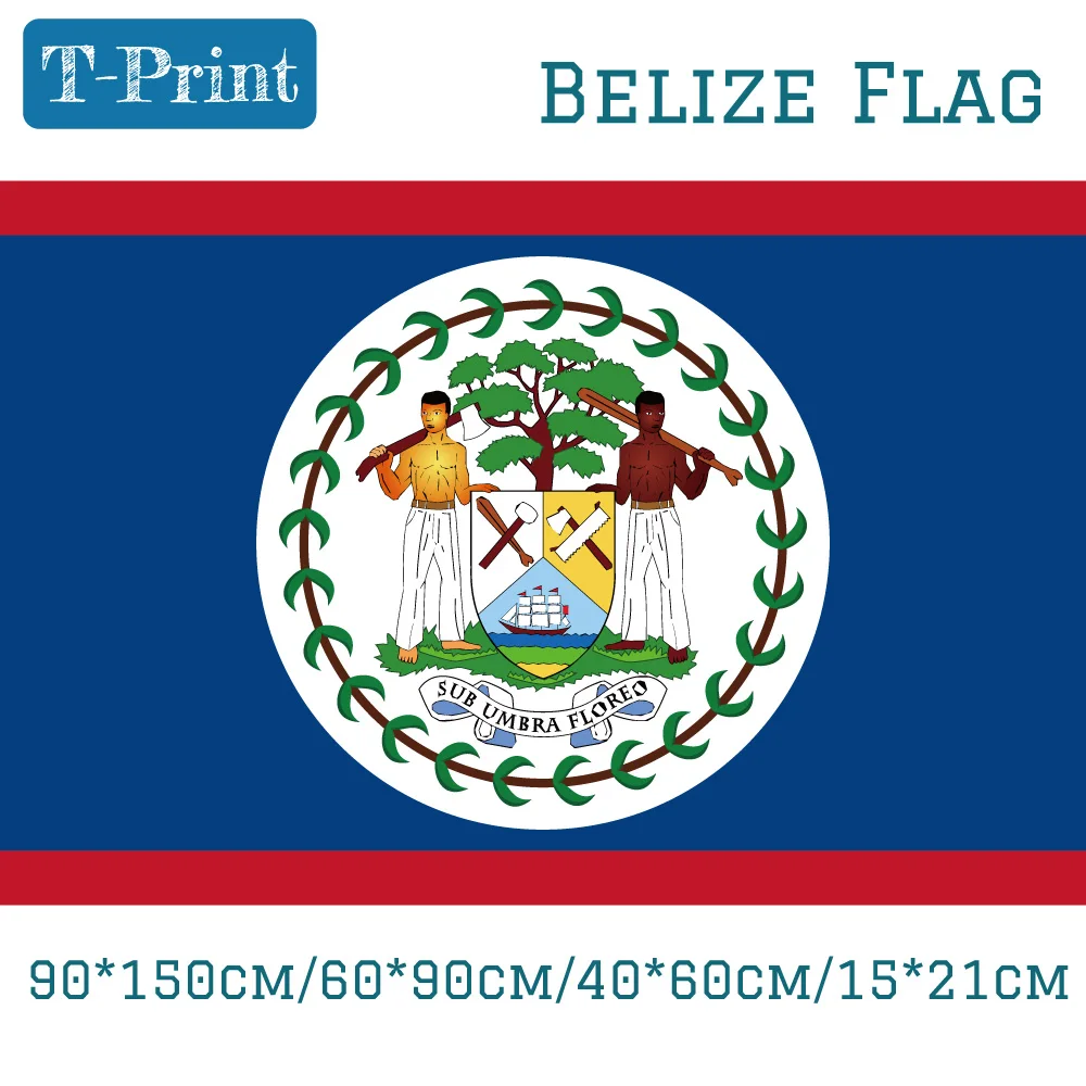 Belize 15*21 см 90*150 см 60*90 см 40*60 см Национальный флаг 3x5ft баннеры цифровой печати с латунные втулки