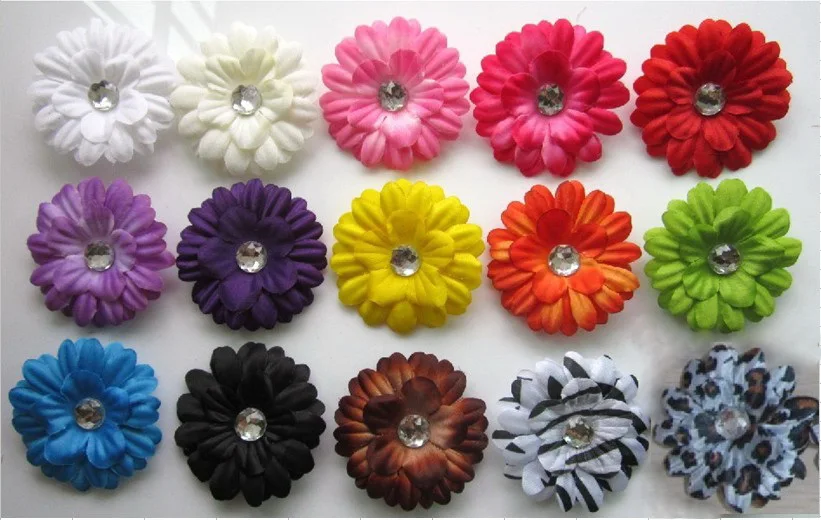 headwear 100pcs small little mini daisy flower clip christmas flower