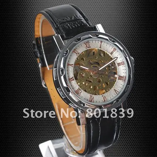 Luxury Brand New Automatic / Wind Up Mechanical White Dial Mens Wrist