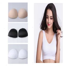 1 пара, Женские Треугольные чашечки, бикини, спортивный бюстгальтер, подкладка, грудь, пуш-ап, вставки, поролоновые подушечки для купальника, аксессуары для набивки
