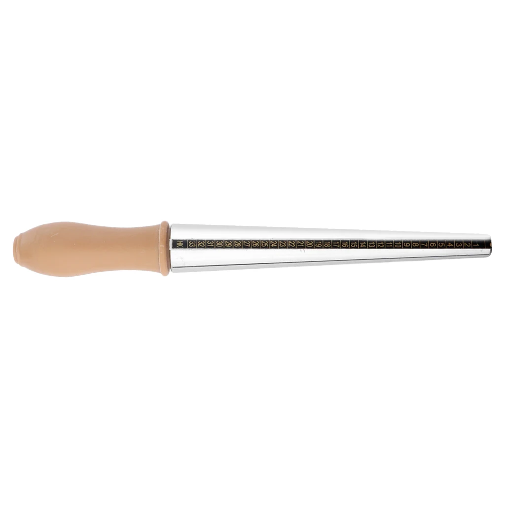 Ring Mandrel Sizer Measuring Stick Metal with Ring Sizer Guage Measuring Stick Jewelry Tools