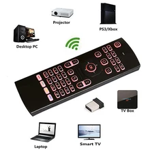 2,4G RF Беспроводная Летающая воздушная Мышь Клавиатура мини клавиатура соматосенсорная ИК Обучение 6 осей красочная подсветка для HTPC ТВ проектор